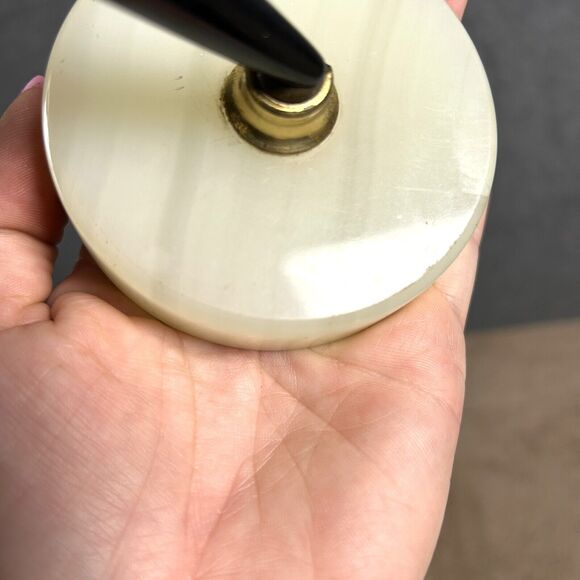 Vintage Parker Fountain Pen Base, Model 70-191 White Onyx Base and Socket - Picture 5 of 5